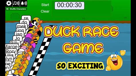 duck race with names.